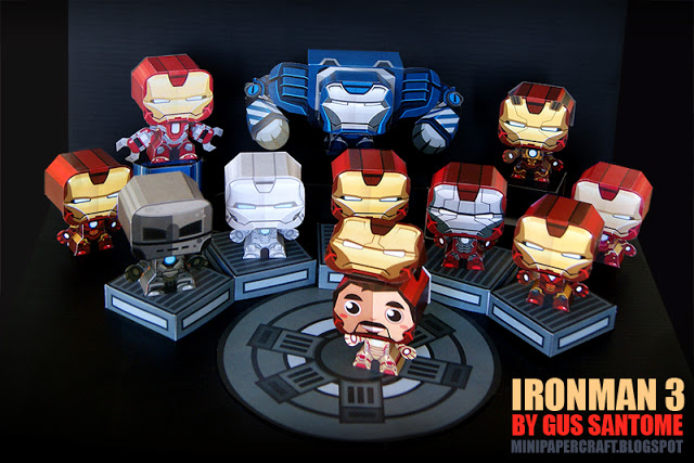 Papercraft Iron Man Hall of armors